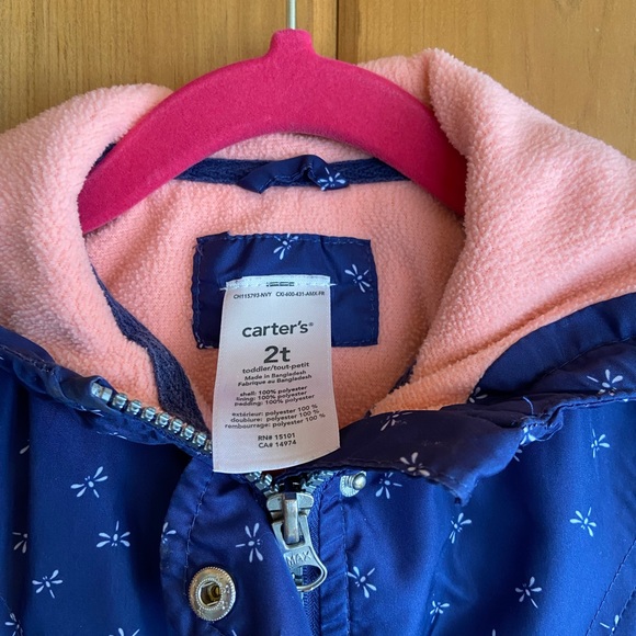 Carter’s fleece lined spring/ fall jacket - Picture 2 of 6